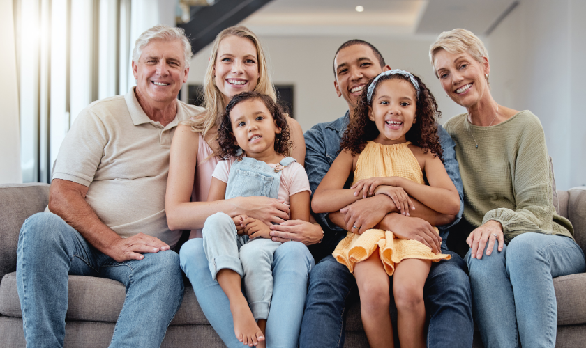 Family visiting dentist in Newnan GA for routine dental checkup and preventive care